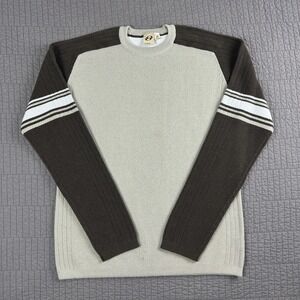 Vintage Y2K Anchor Blue Sweater Men's XL Brown Skater Surfer Knit Pullover